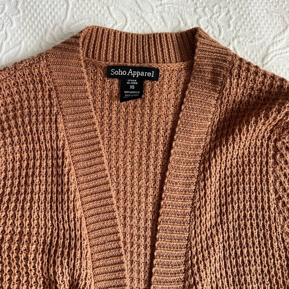 Soho Apparel Brown Knit Cardigan - Picture 5 of 6